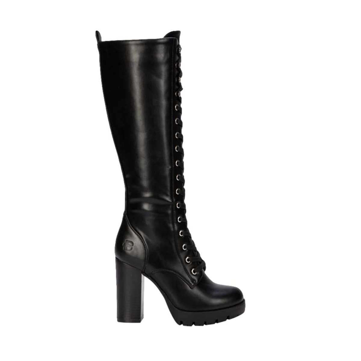 Botas de vestir para mujer Belinda Peregrin, altas, negras y con ajuste de agujetas, modelo 993800