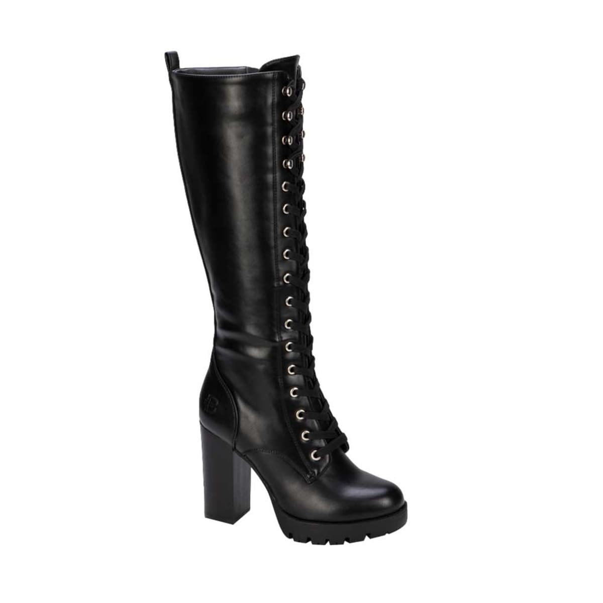 Botas de vestir para mujer Belinda Peregrin, altas, negras y con ajuste de agujetas, modelo 993800