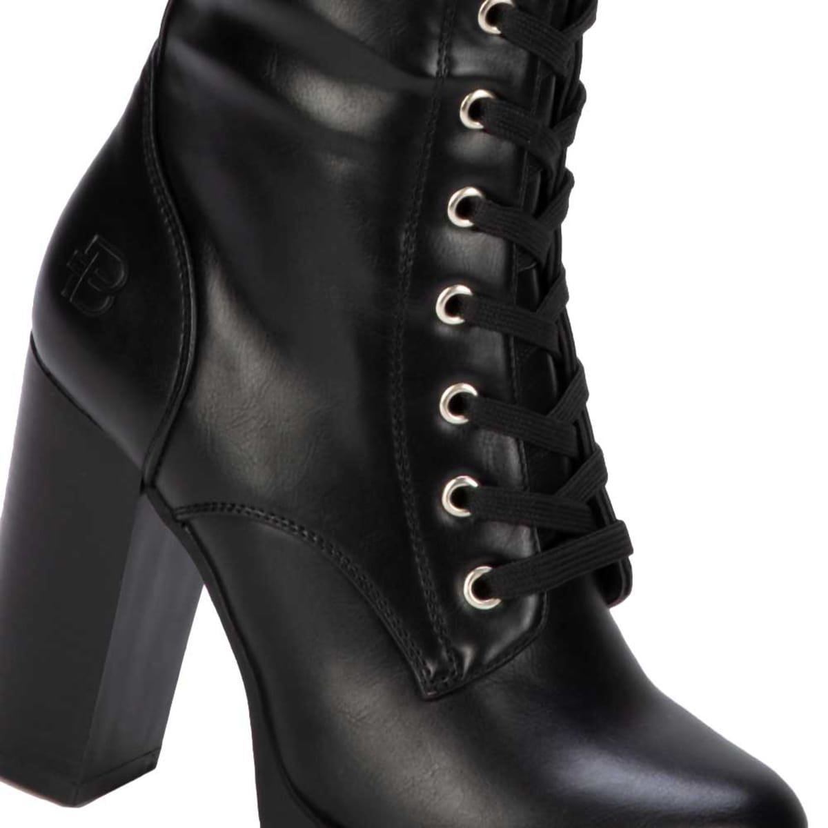 Botas de vestir para mujer Belinda Peregrin, altas, negras y con ajuste de agujetas, modelo 993800