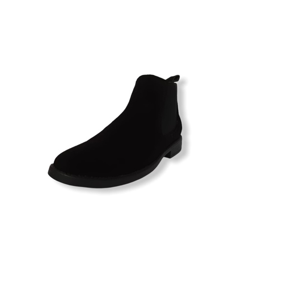  Botin Chelsea De Piel Gamuza Para Hombre Color Negro  QUIN Footwear Botin Cerrado Oficina Trabajo 