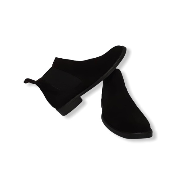  Botin Chelsea De Piel Gamuza Para Hombre Color Negro  QUIN Footwear Botin Cerrado Oficina Trabajo 