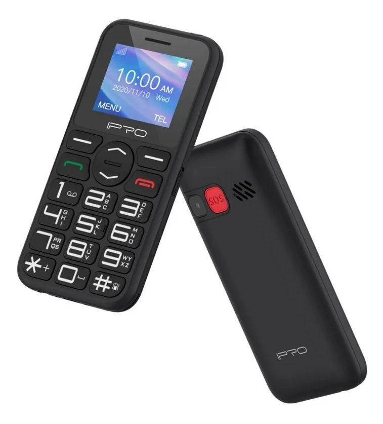 Teléfono IPRO F183S Adulto Mayor Botón De Emergencia Teclas Grandes con Voz Telcel 2G Envio Gratis