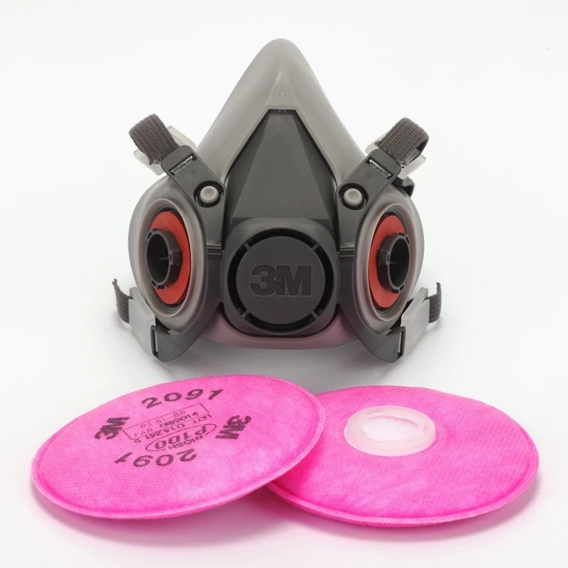 Mascarilla Respirador 3M Media Cara + Filtros para Partículas P100