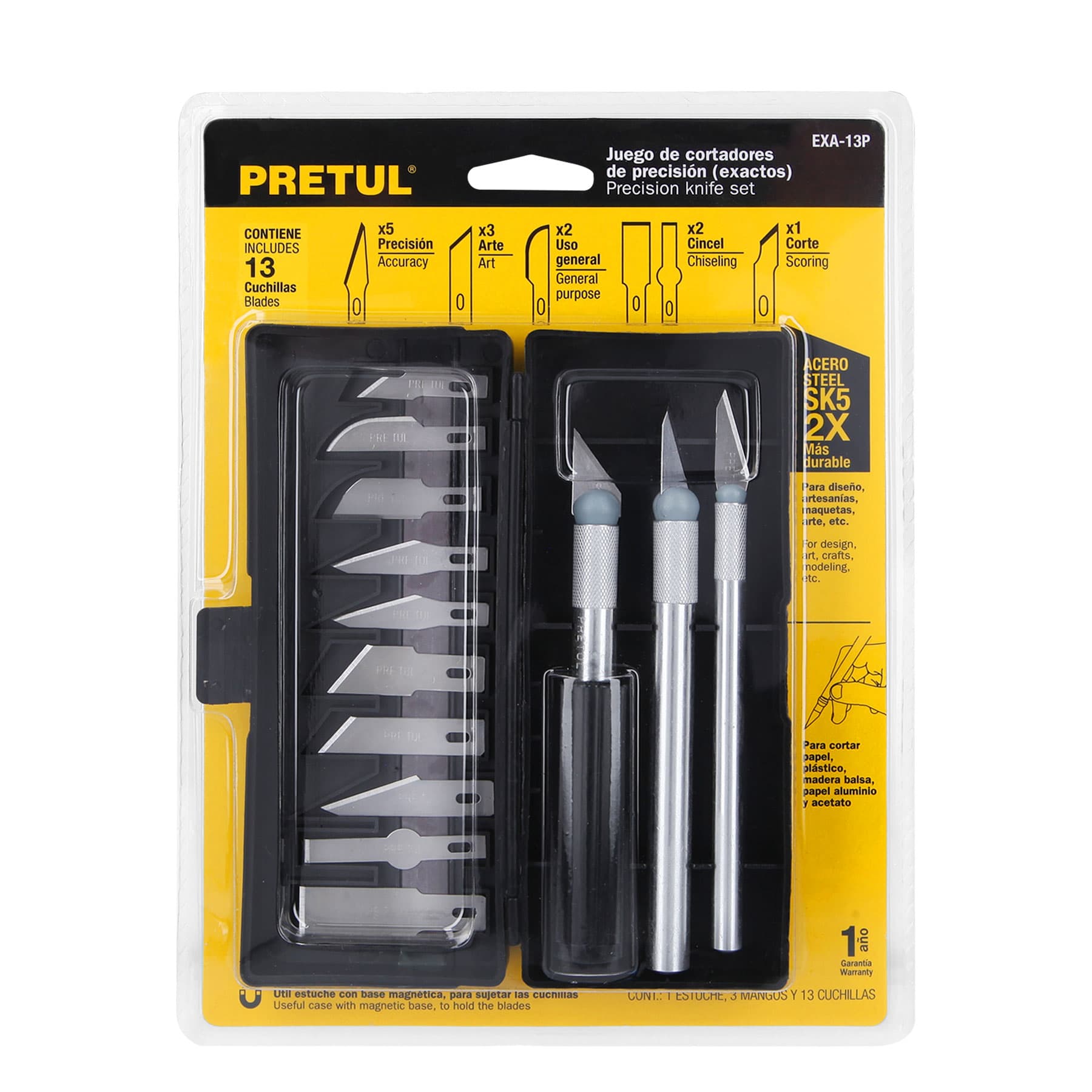Juego De Exactos Estuche 13 Bisturí Navajas Intercambiables.