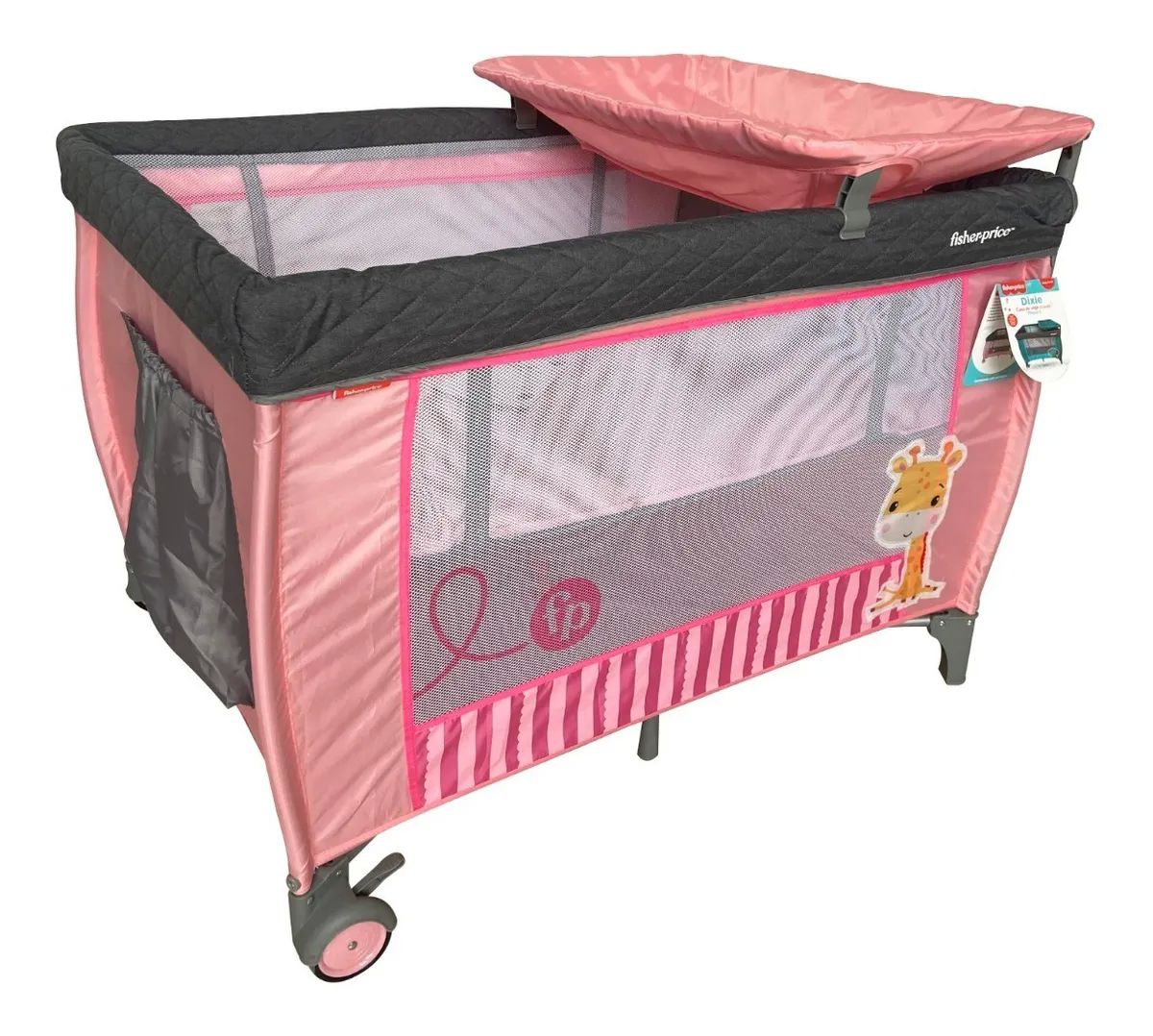 Cuna Corral Para Bebe Fisher Price Dixie 2 Niveles Rosa