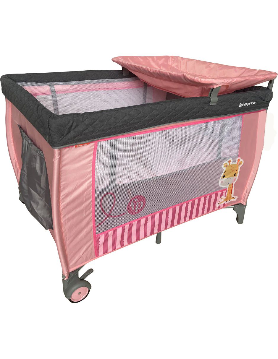 Cuna Corral Para Bebe Fisher Price Dixie 2 Niveles Rosa