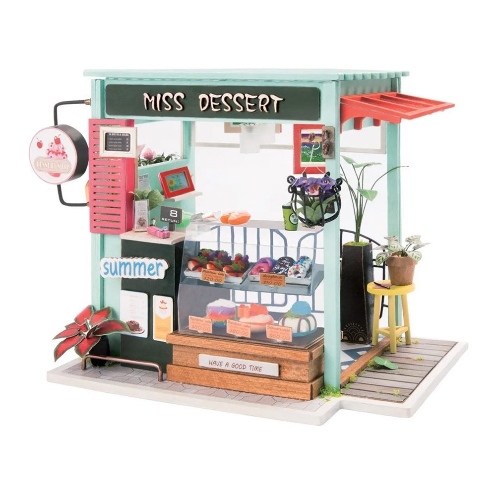 Rompecabezas Casa Miniatura Estación de Helados Madera.