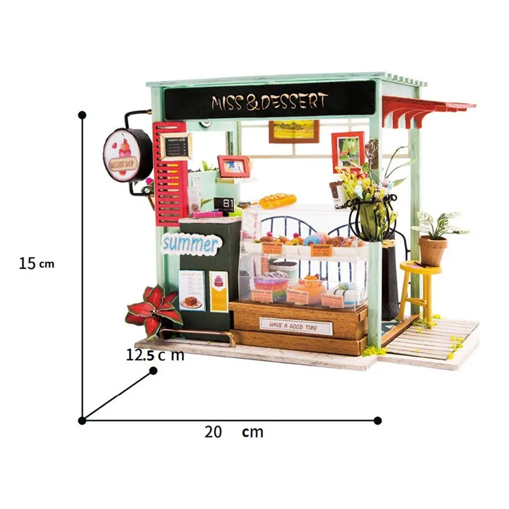 Rompecabezas Casa Miniatura Estación de Helados Madera.