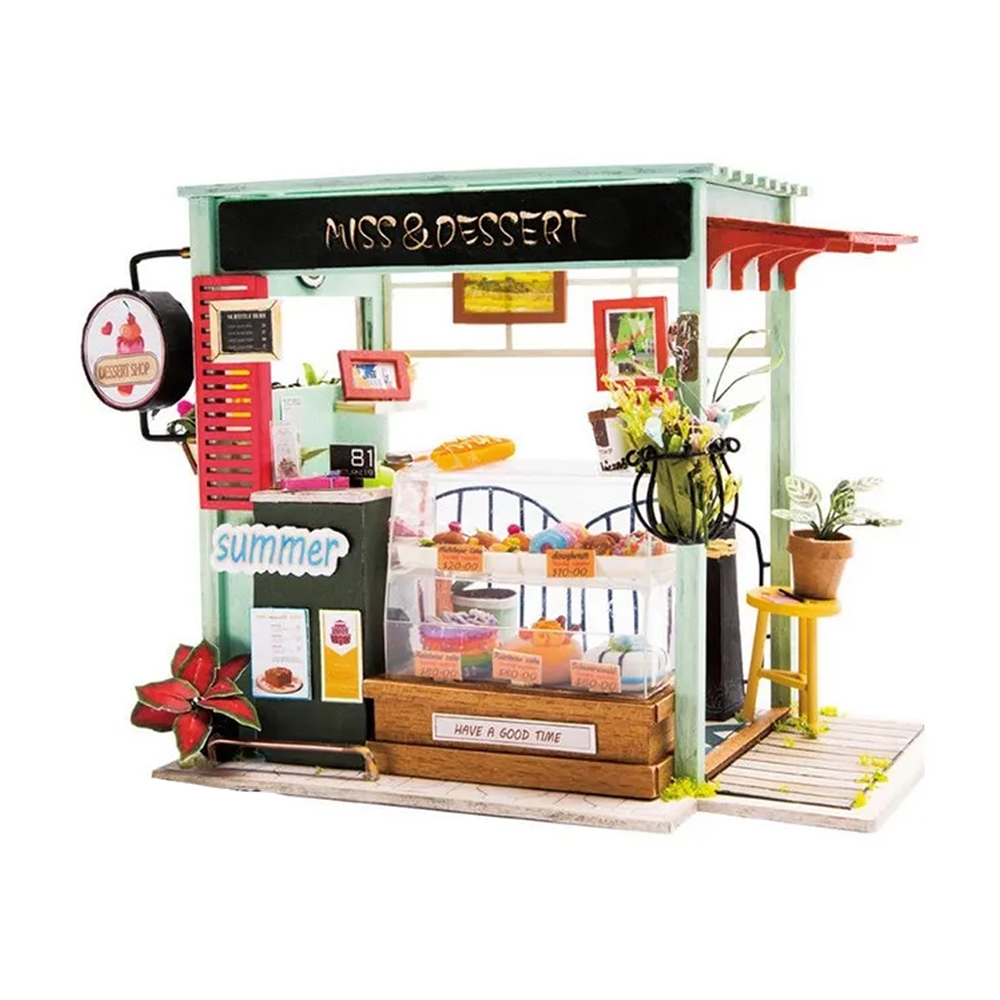 Rompecabezas Casa Miniatura Estación de Helados Madera.