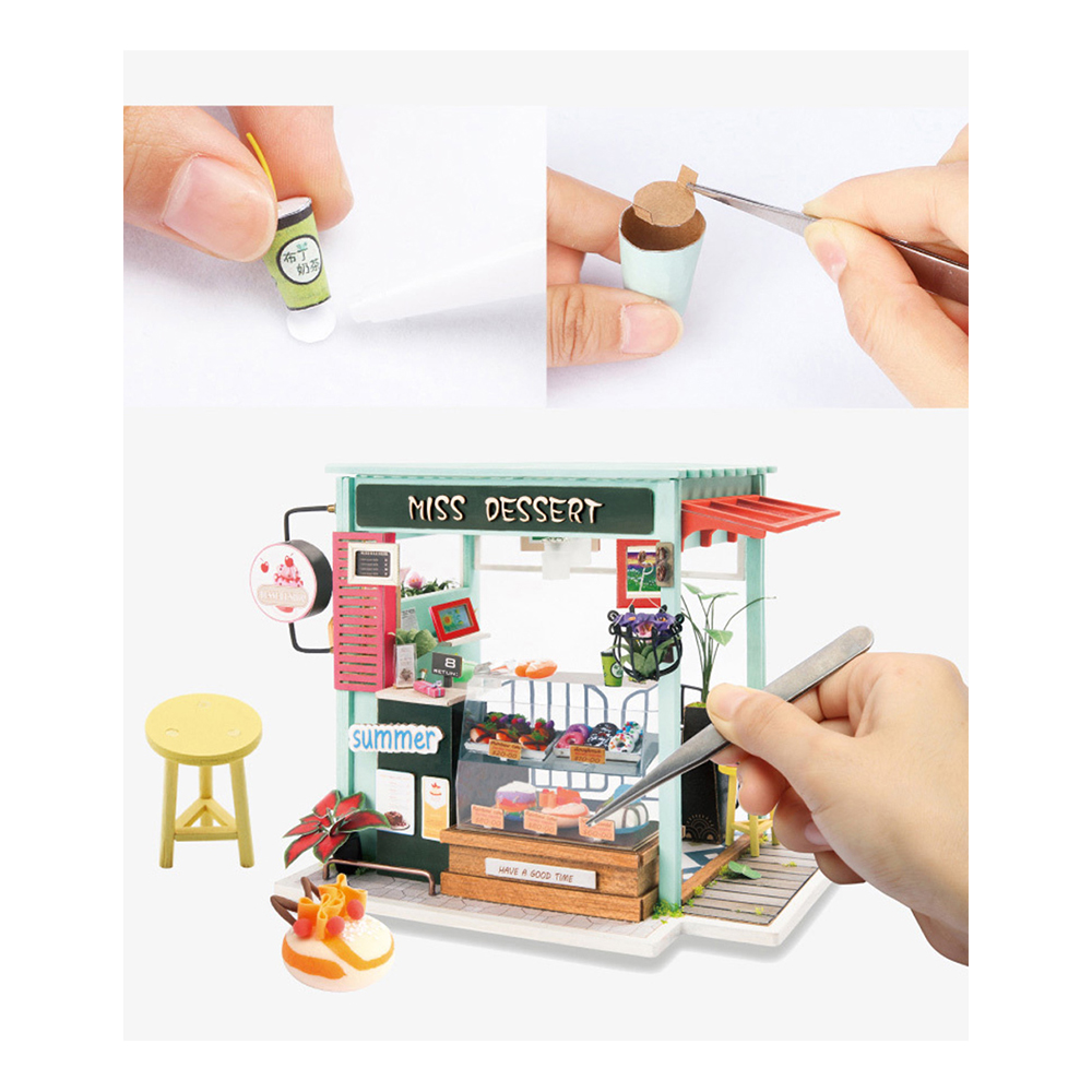 Rompecabezas Casa Miniatura Estación de Helados Madera.