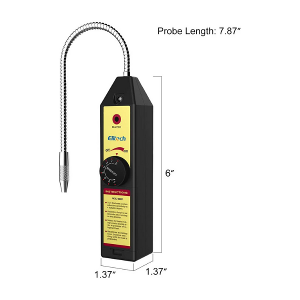 Detector De Fugas De Gas Refrigerante Halogeno | Elitech WJL-6000
