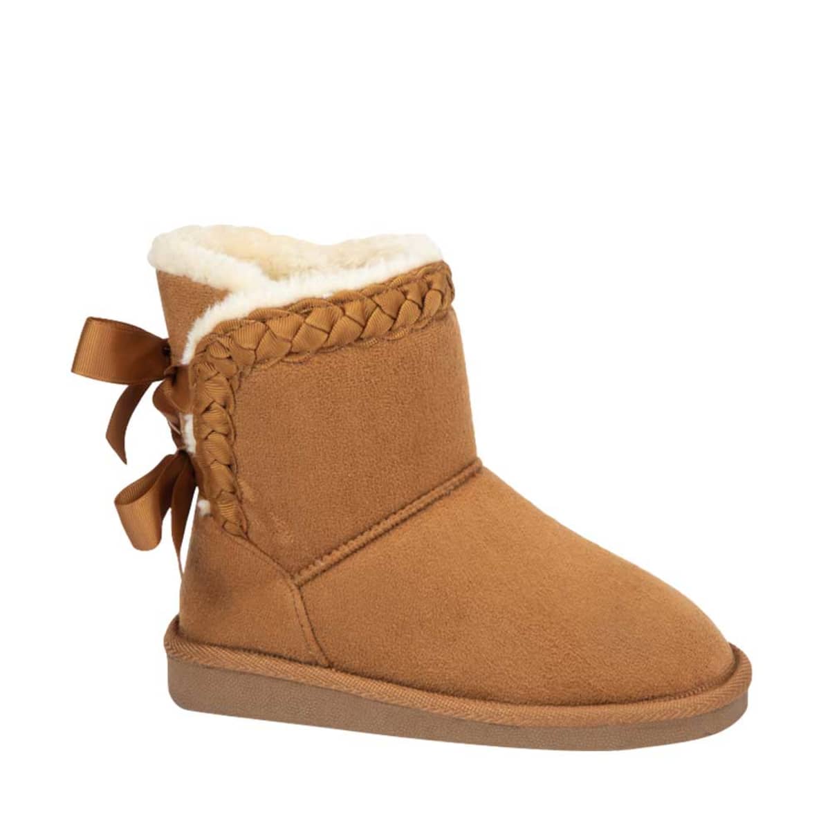 Bota para el frío tipo Ugg, marca Vivis Shoes Kids, color camel, para niña, modelo 994631