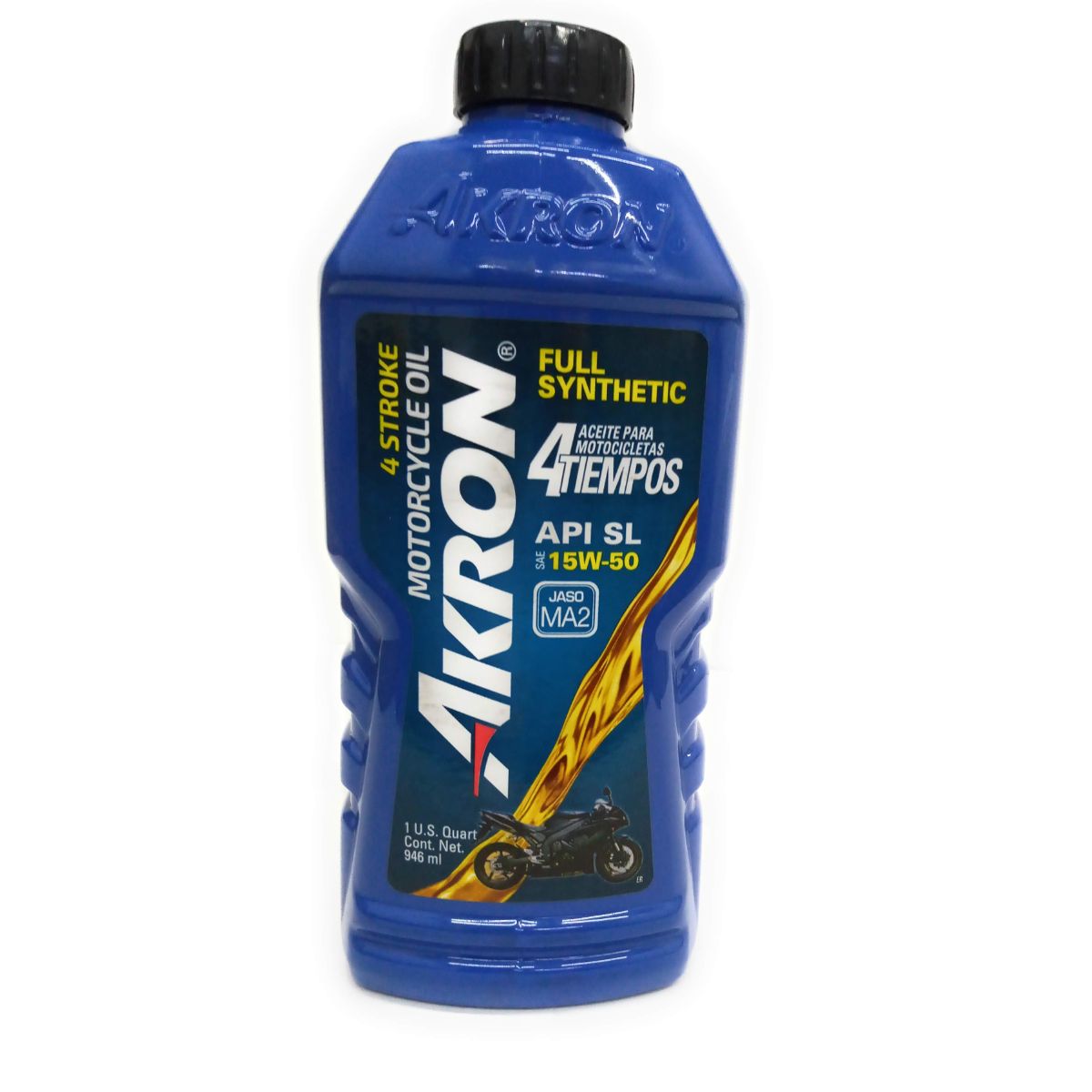 Aceite Multigrado Akron Sintético 15w50 4 Tiempos 946 Ml
