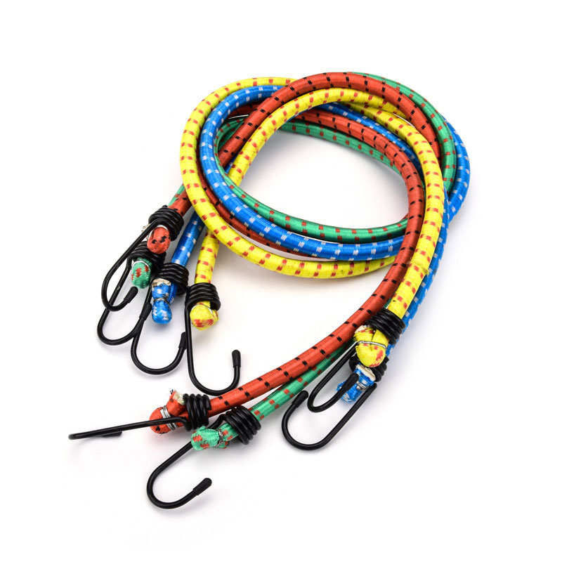 Pack 3 Cuerdas Elásticas Nylon Resorte Con Ganchos 76 Cm 