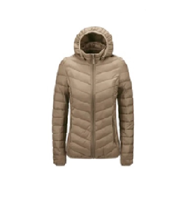 CHAMARRA ULTRALIGERA PLUMA DE GANSO CAFE