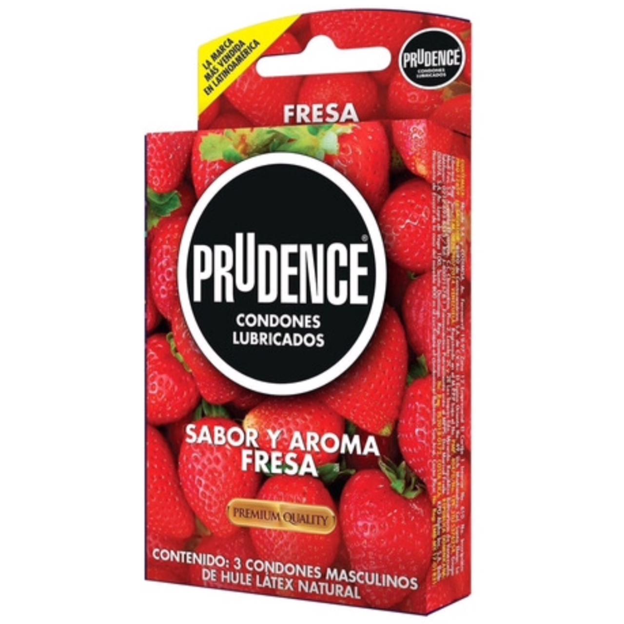 Preservativos Produnce, Lubricados Sabor y Aroma a Fresa (3 piezas)