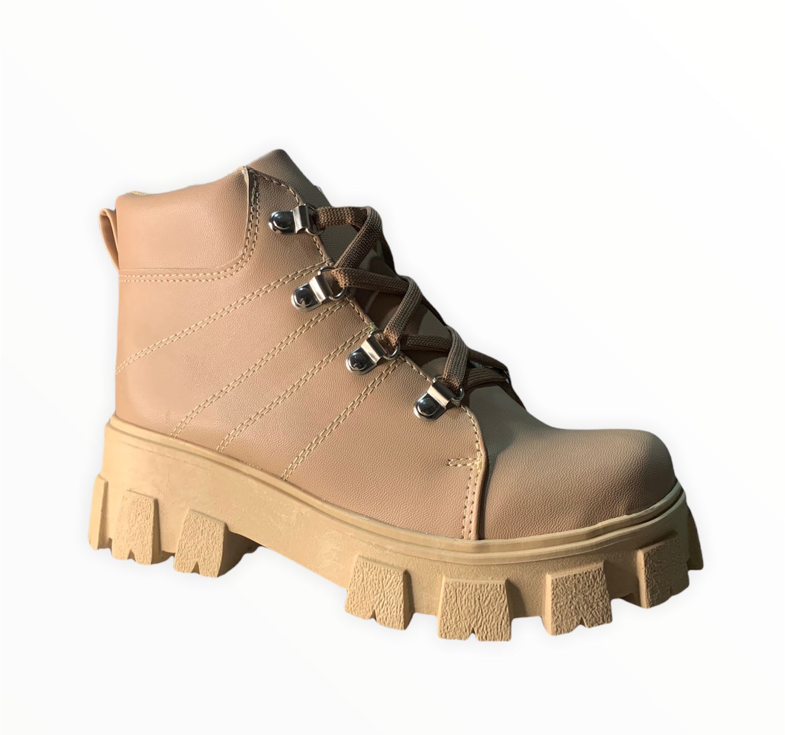 BOTAS BOTINES CASUALES PARA DAMA MODELO IBANKA COLOR NUDE