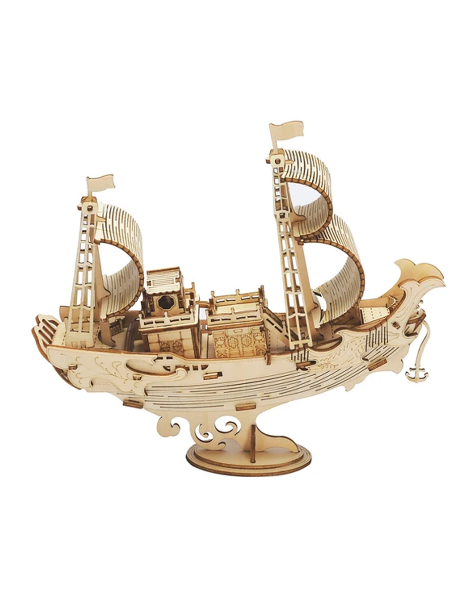 Rompecabezas 3d Barco Japones Robotime Madera