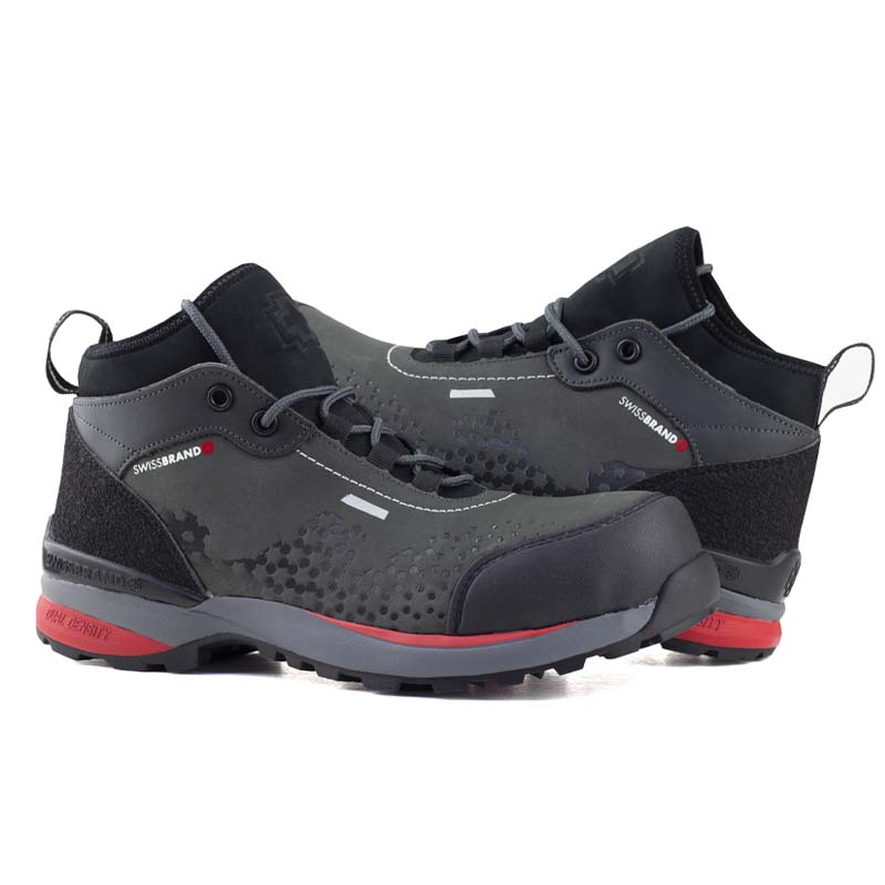 BOTA INDUSTRIAL SWISSBRAND DE SEGURIDAD 640 GRIS CASQUILLO