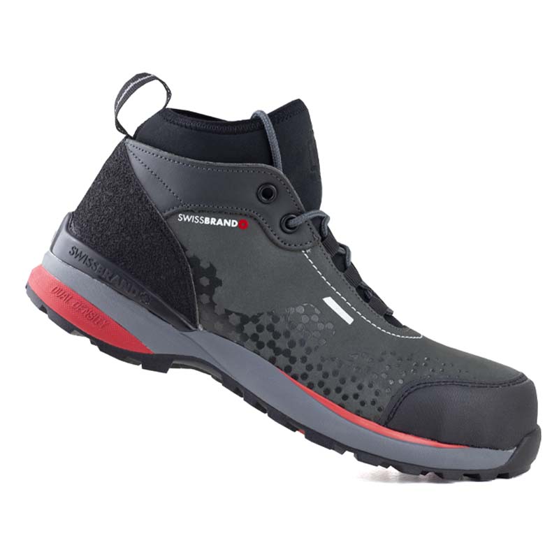 BOTA INDUSTRIAL SWISSBRAND DE SEGURIDAD 640 GRIS CASQUILLO