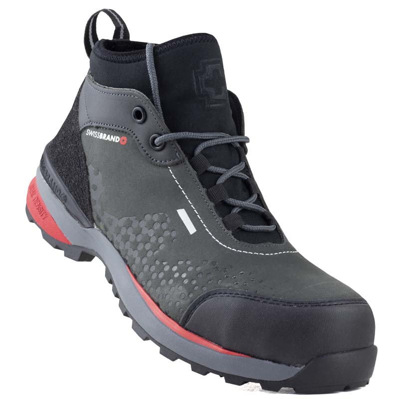 BOTA INDUSTRIAL SWISSBRAND DE SEGURIDAD 640 GRIS CASQUILLO