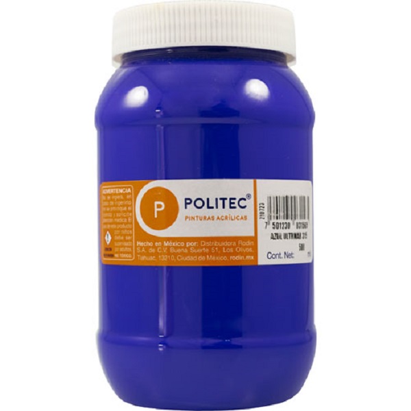 PINTURA ACRÍLICA POLITEC L300 500 ML AZUL ULTRAMAR