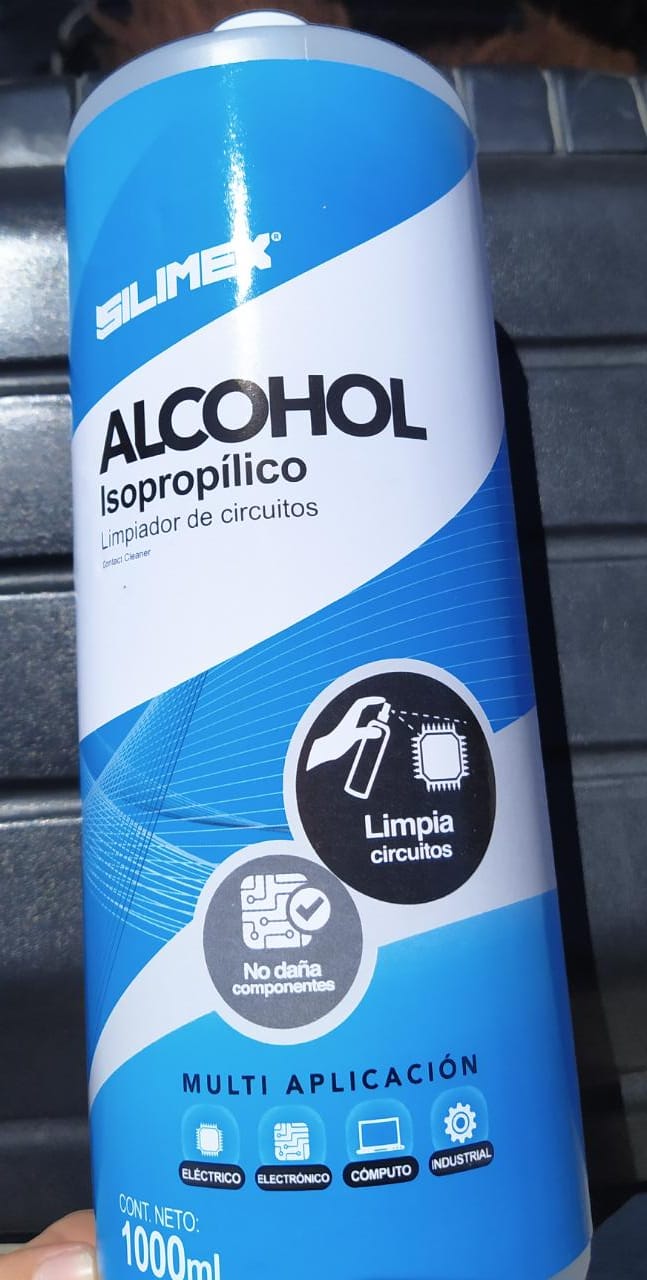 ALCOHOL 1 LITRO ISOPROPÍLICO LIMPIEZA COMPUTO ELECTRONICA PC LAP TARJETA  COMPONENTES GABINETE