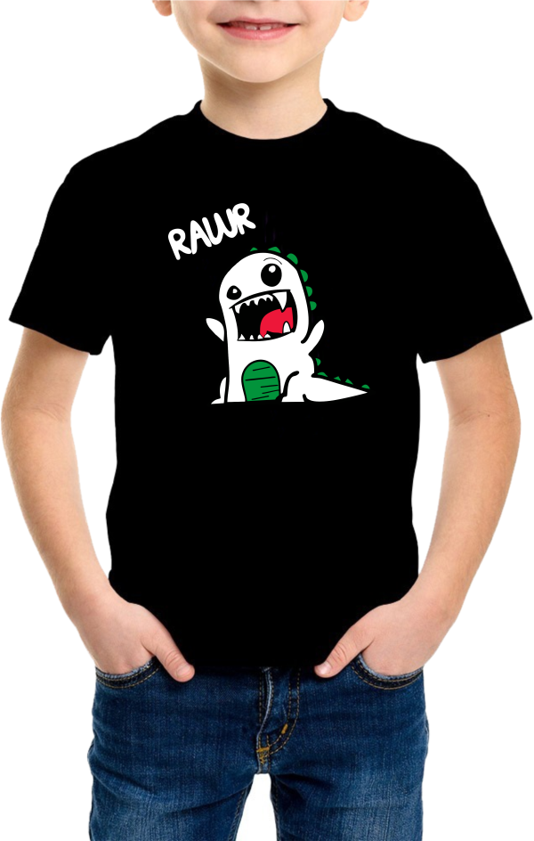 Playera para niños Dinosaurio rawr Brilla en la oscurdiad