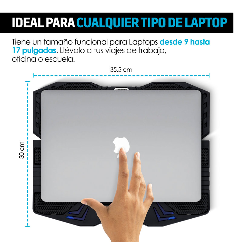 Ventilador y Soporte para Laptop Gamer de 6 Velocidades Redlemon