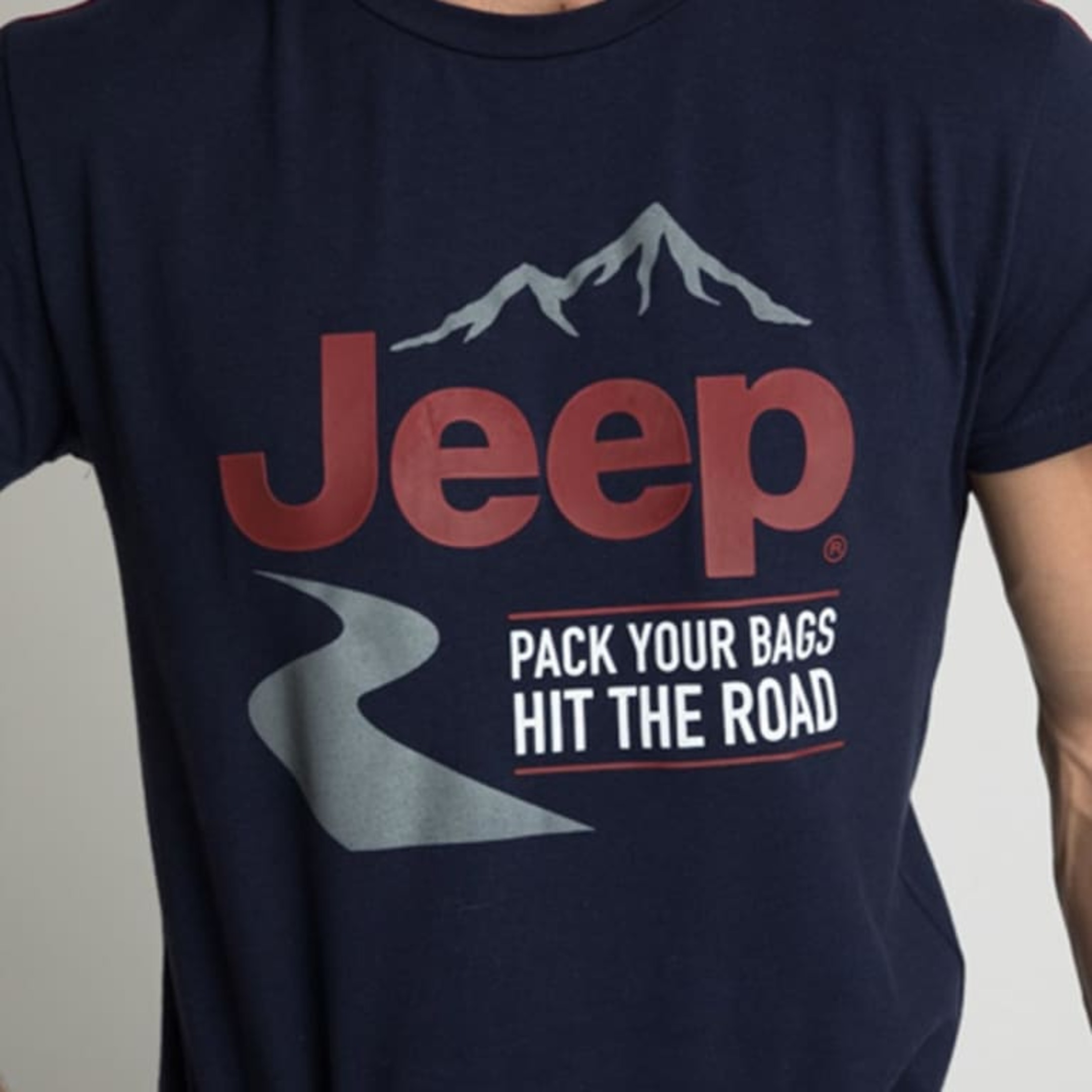 PLAYERA CASUAL COLOR AZUL MARINO PARA HOMBRE ROPA JEEP 525A