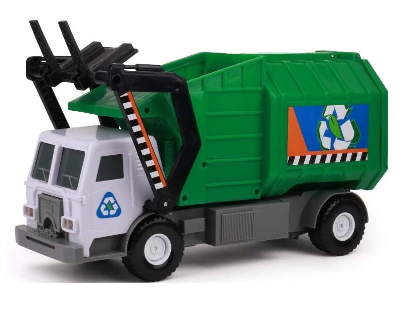 Camión de Juguete de Basura motorizado,  Mighty Fleet, Color Verde