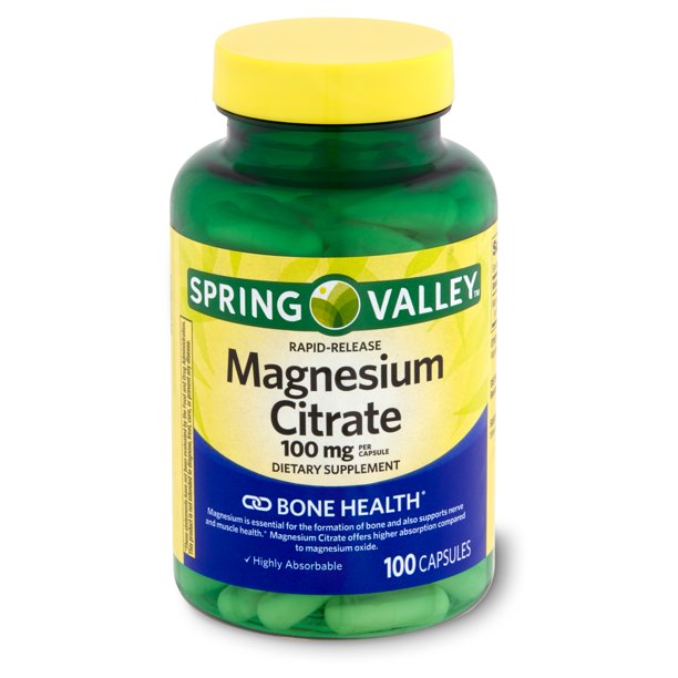 CITRATO DE MAGNESIO SPRING VALLEY 100 MG