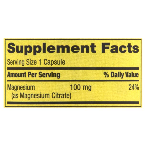CITRATO DE MAGNESIO SPRING VALLEY 100 MG