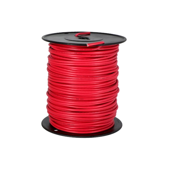 Cable  indiana calibre tipo thw-ls/thhw-ls tipo 10 awg. 100 % cobre rollo de 100 m. 600 v. Rojo