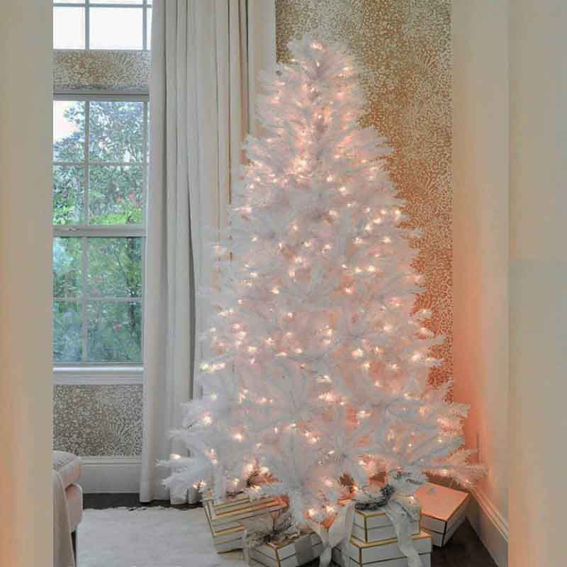 Arbol Navideño Toronto Blanco con luces 1.90 cm MM