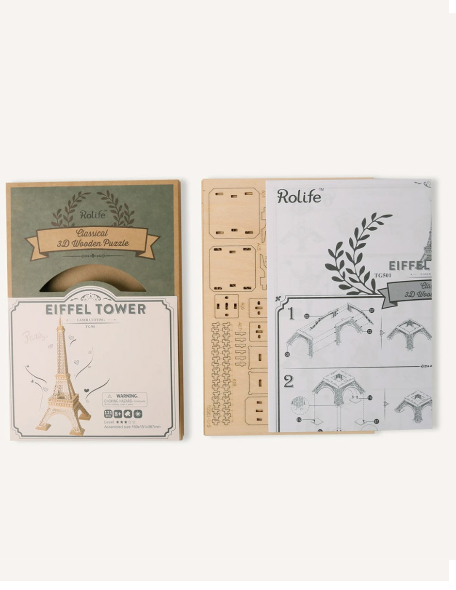 Rompecabezas 3D Torre Eiffel Madera ROBOTIME.