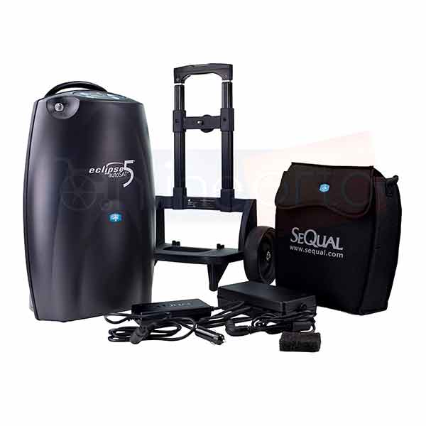 Concentrador De Oxigeno Portatil Sequal Eclipse Hibrido 1 bateria