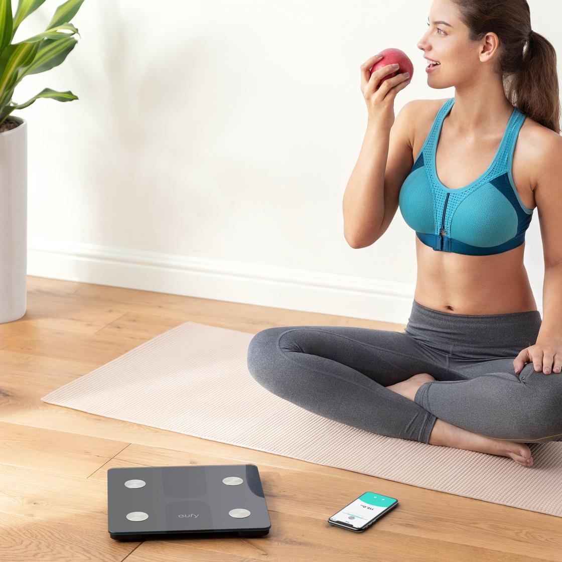 Báscula Inteligente Anker C1 Bluetooth Apple Health Google Fit Fitbit - Negra