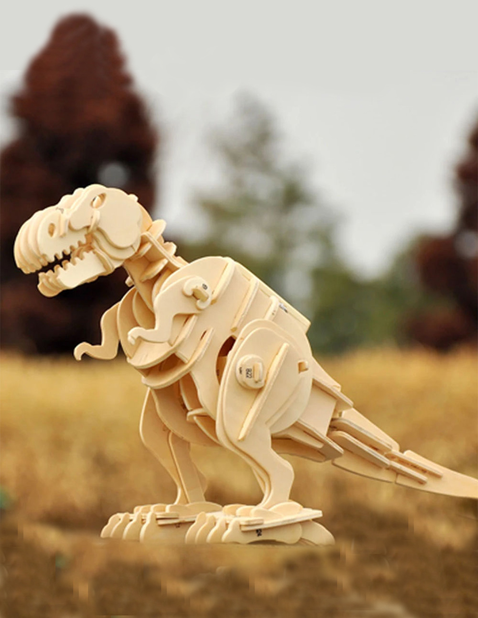 Rompecabezas 3D Dinosaurio T-Rex Madera ROBOTIME
