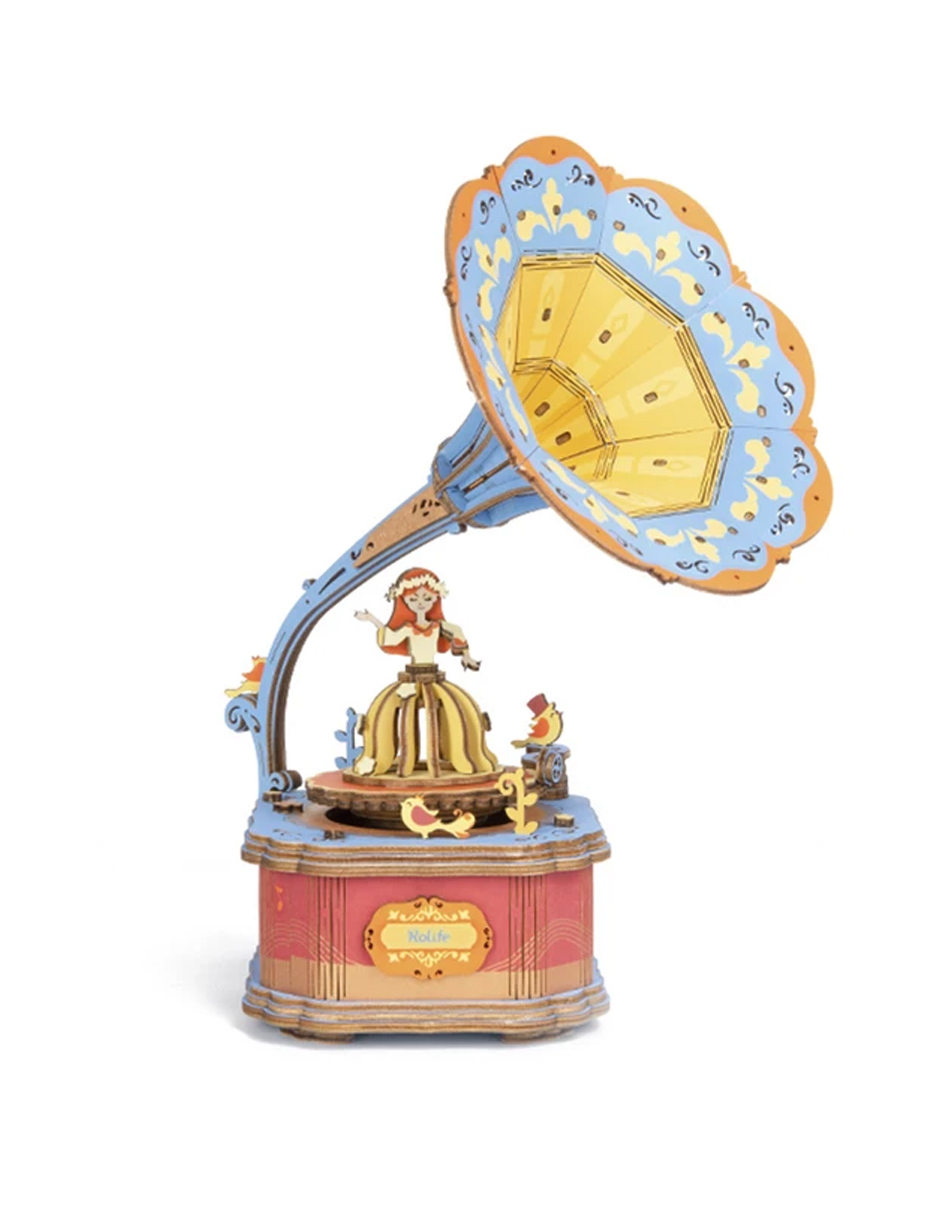 Rompecabezas 3D Gramafono Madera ROBOTIME