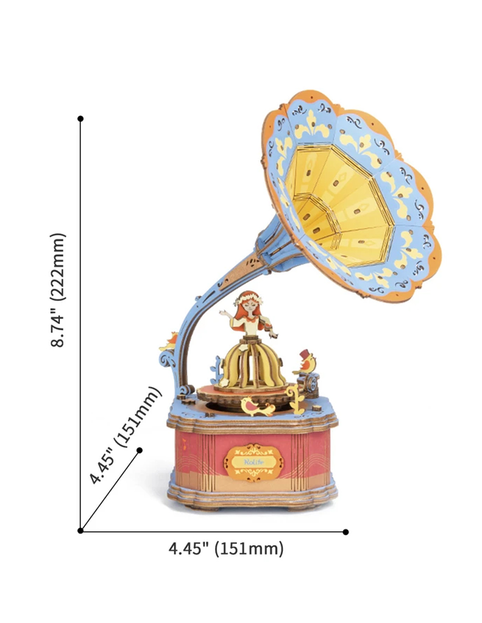 Rompecabezas 3D Gramafono Madera ROBOTIME