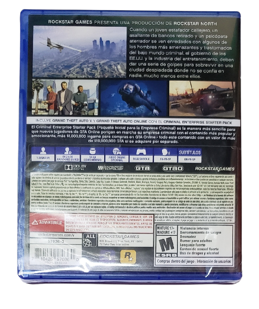 Grand Theft Auto V Premium Edition Para Ps4 Nuevo