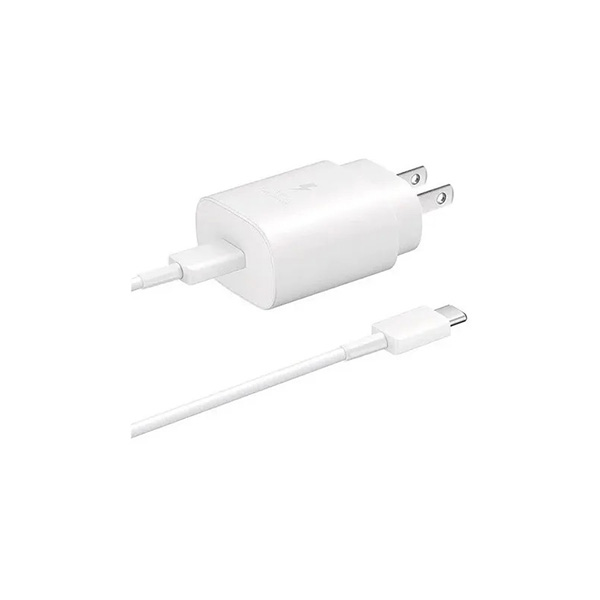 Cargador Tipo C 25w Cubo Y Cable De Carga Rápida Samsung Blanco