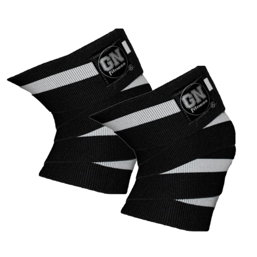  GN FITNESS - Rodilleras Gym - Vendas Para Rodillas Gym Mujer y Hombre - Rodilleras para Gym - Knee Wraps Gym - Bandas para Rodillas Gym - Venda Para Rodilla Gym - Rodilleras Elasticas Gym - Vendas Elasticas Rodillas ESTABILIZA Y PROTEGE TUS RODILLAS