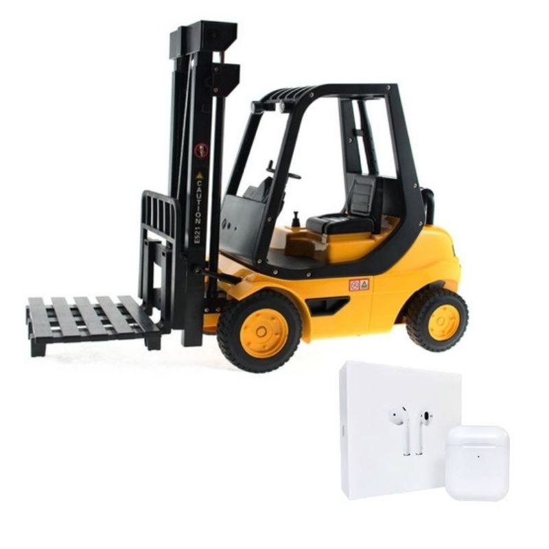 Juguete a Control Remoto Montacargas - Auto a Control Remoto Recargable Escala 1:8  MAS Audifonos Air PRO 2da Generacion