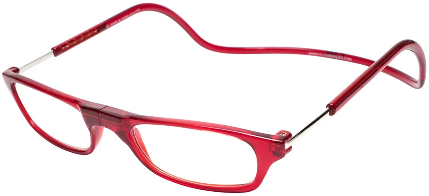 Lentes Anteojos Gafas Lectura Clic Magnéticos Con Imán Rojo