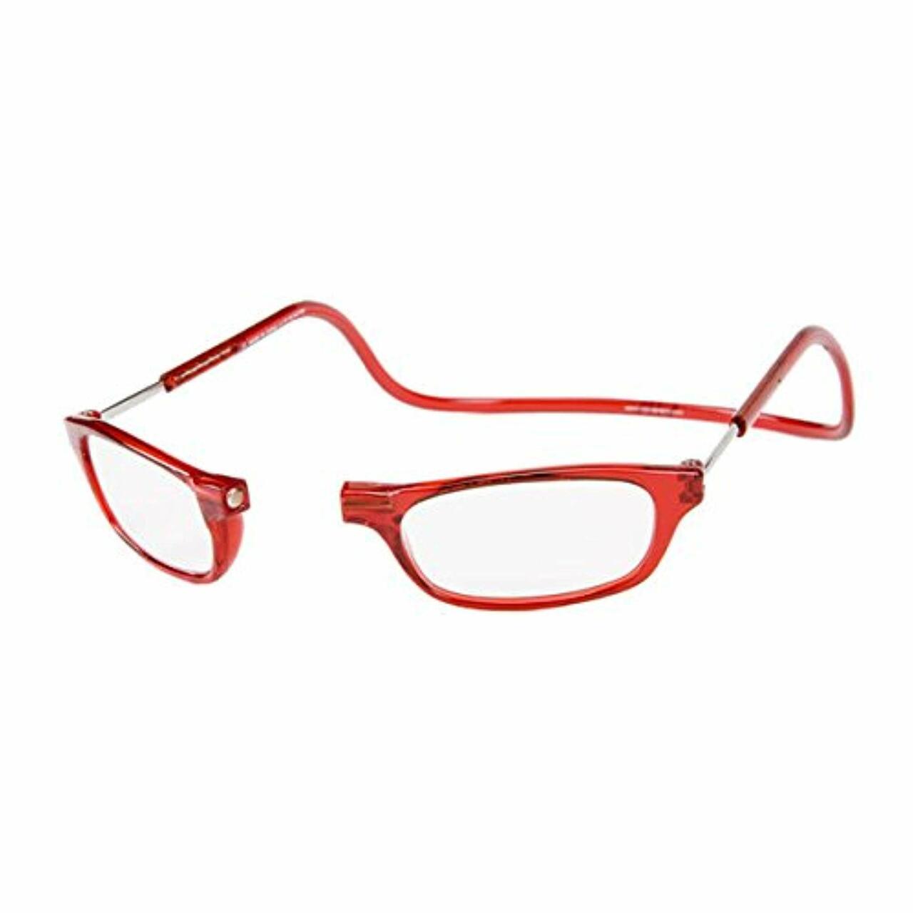 Lentes Anteojos Gafas Lectura Clic Magnéticos Con Imán Rojo