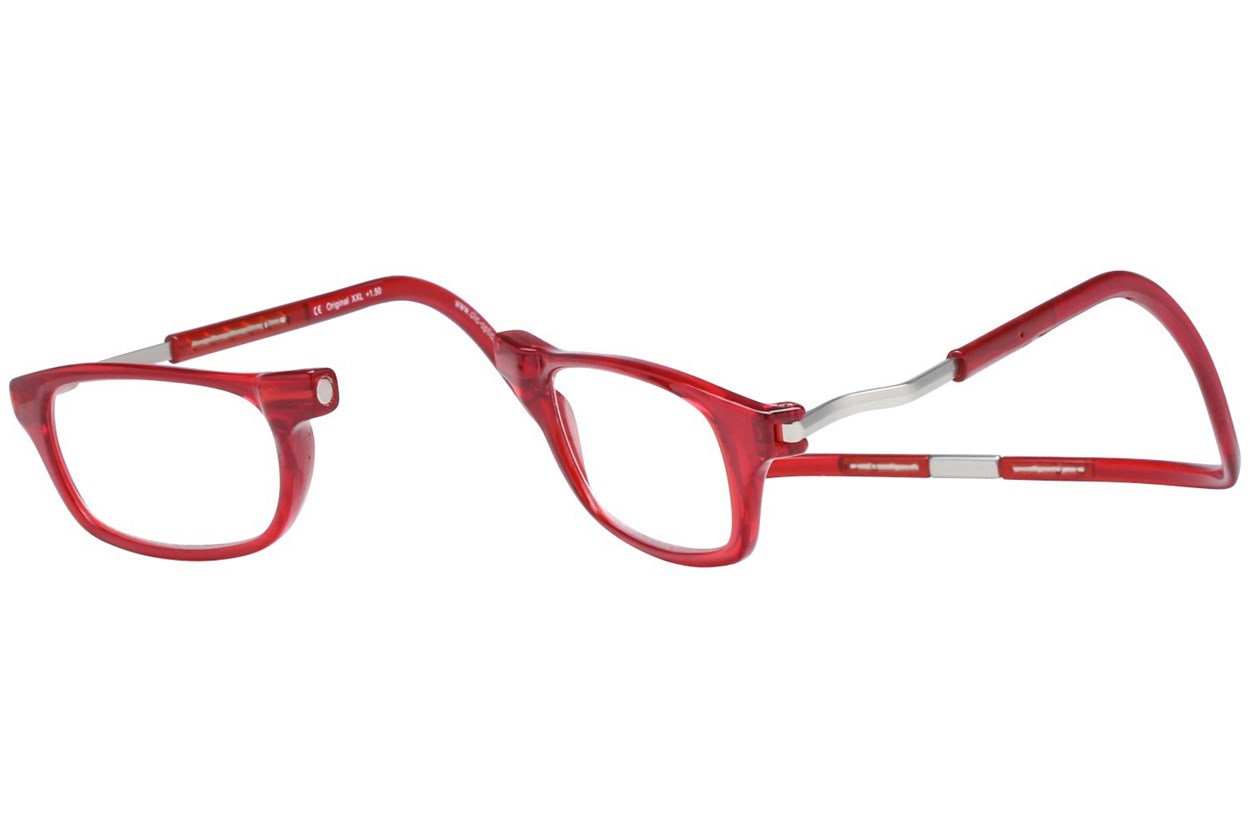 Lentes Anteojos Gafas Lectura Clic Magnéticos Con Imán Rojo