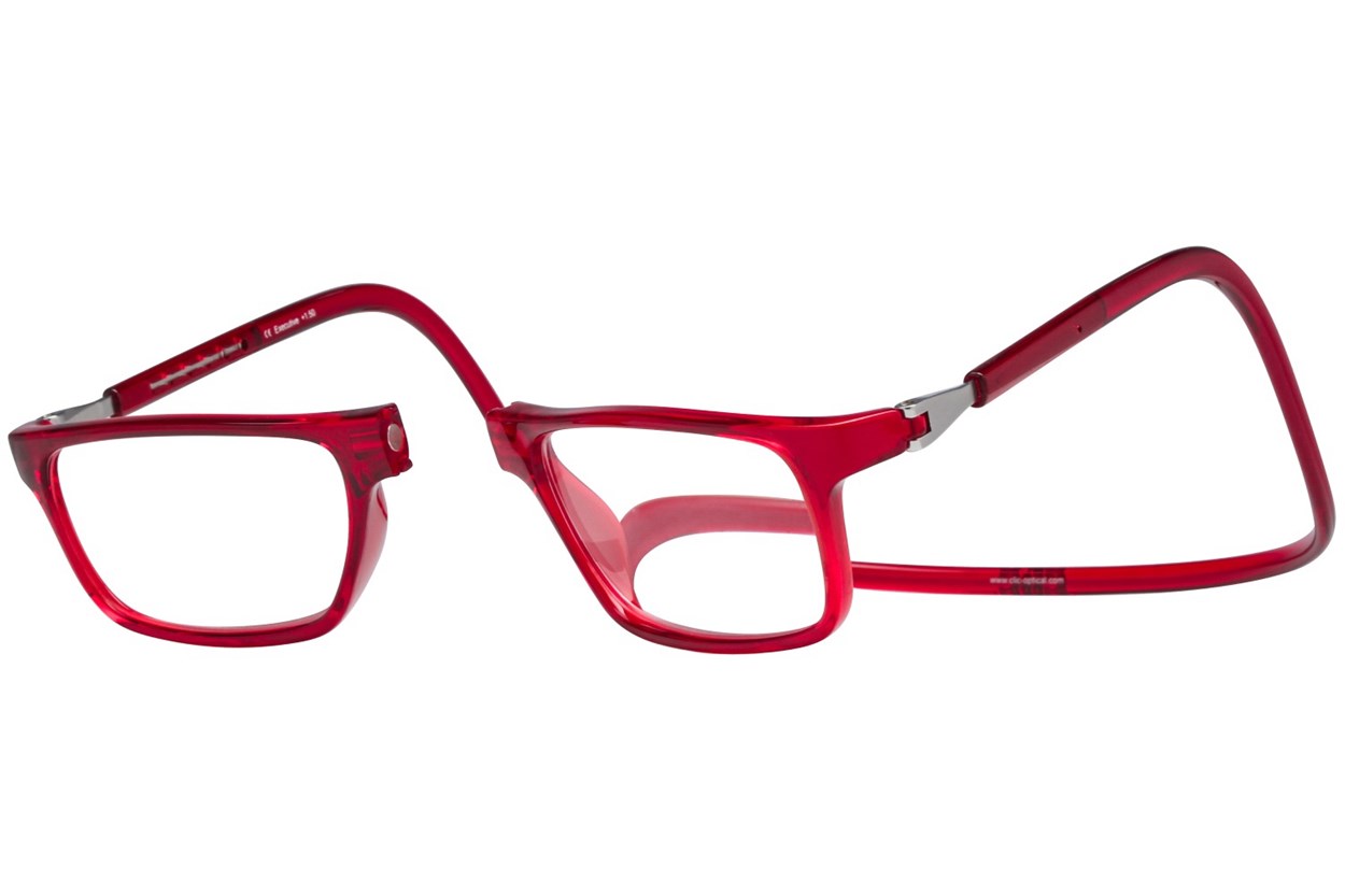 Lentes Anteojos Gafas Lectura Clic Magnéticos Con Imán Rojo