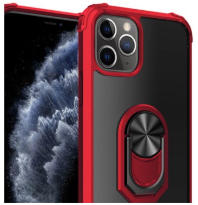 Funda Iphone 11 Y 11 PRO Anti Impacto Rojo Acrílico Duro Carcasa.
